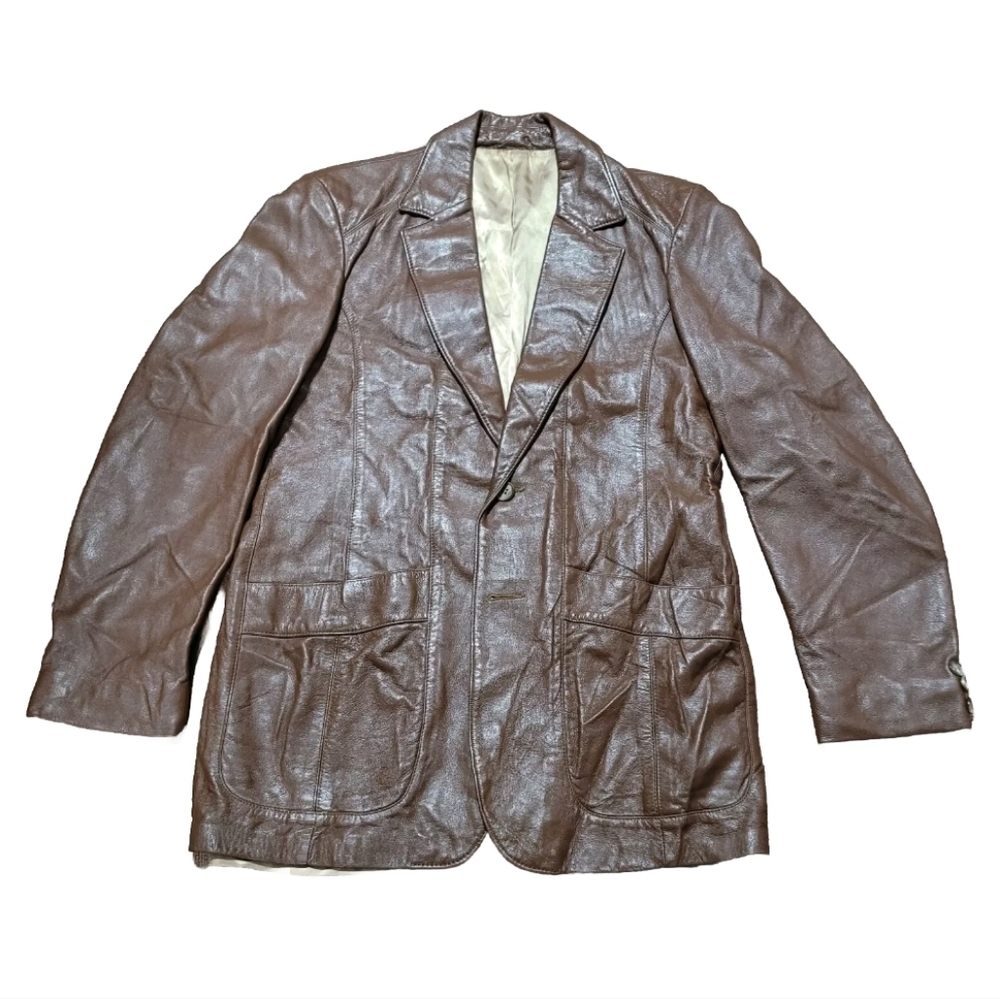 Scully Leather Western Blazer Jacket Men’s Sz 38 VTG Chocolate Brown
